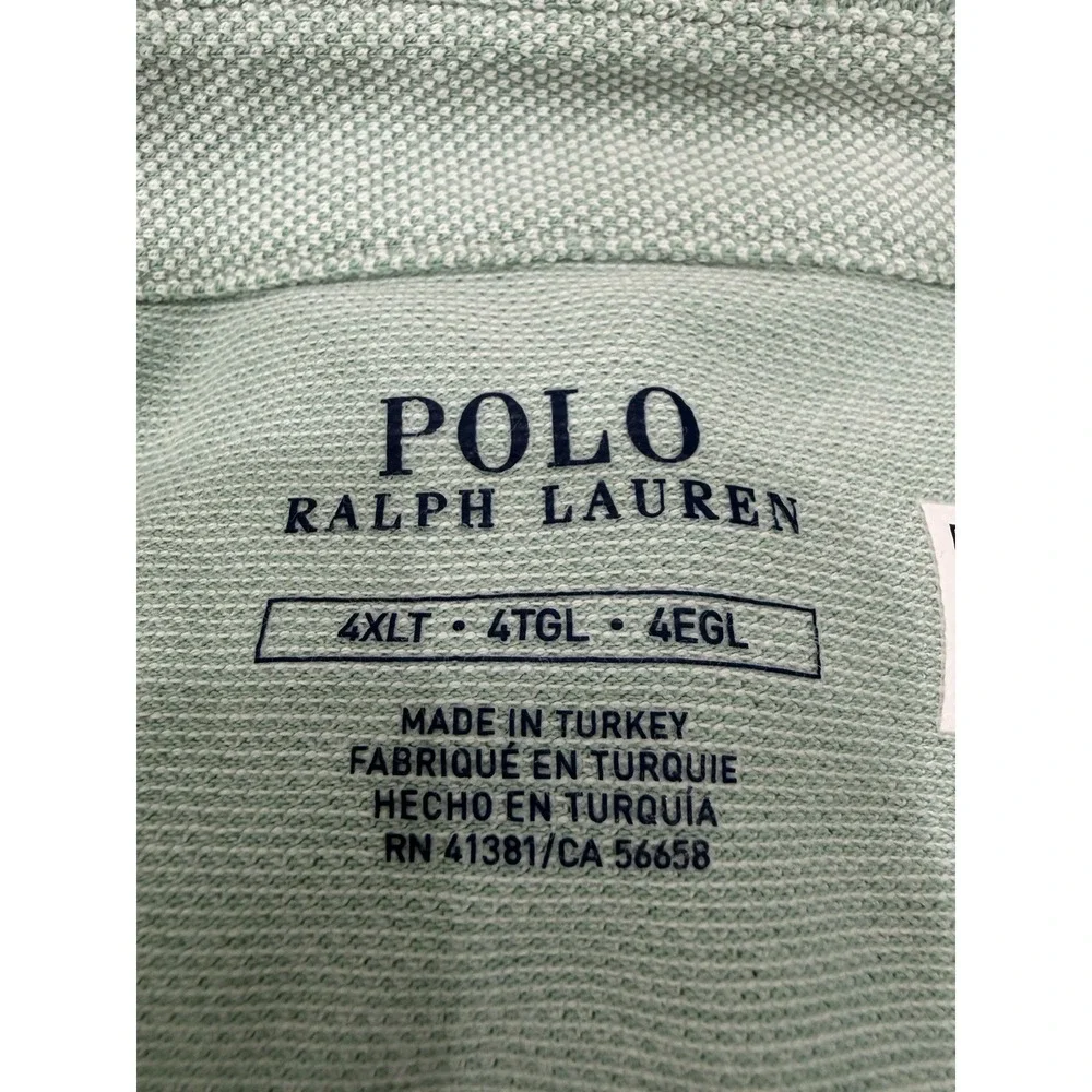 Polo Ralph Lauren Men's Classic Fit Mesh Mint Green Polo Shirt 4XLT NWT